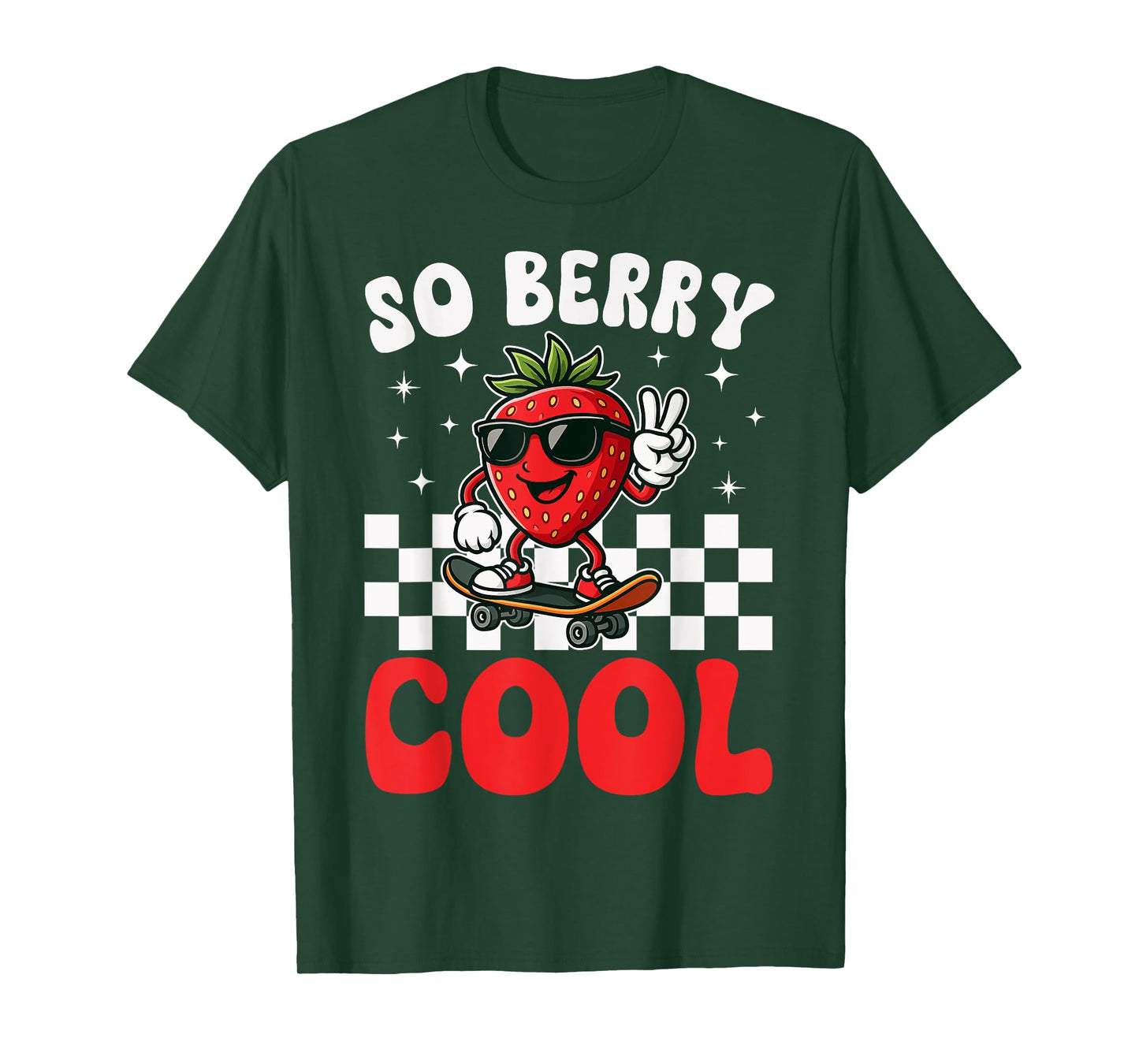 So Berry Cool Boys Strawberry Season Fruit Lover Groovy T-Shirt