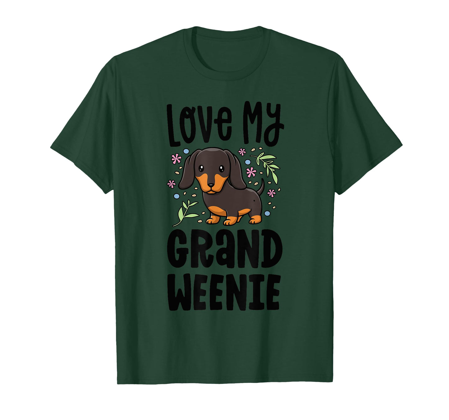Love My Grand Weenie Dachshund Granddog Grandma Grandpa T-Shirt