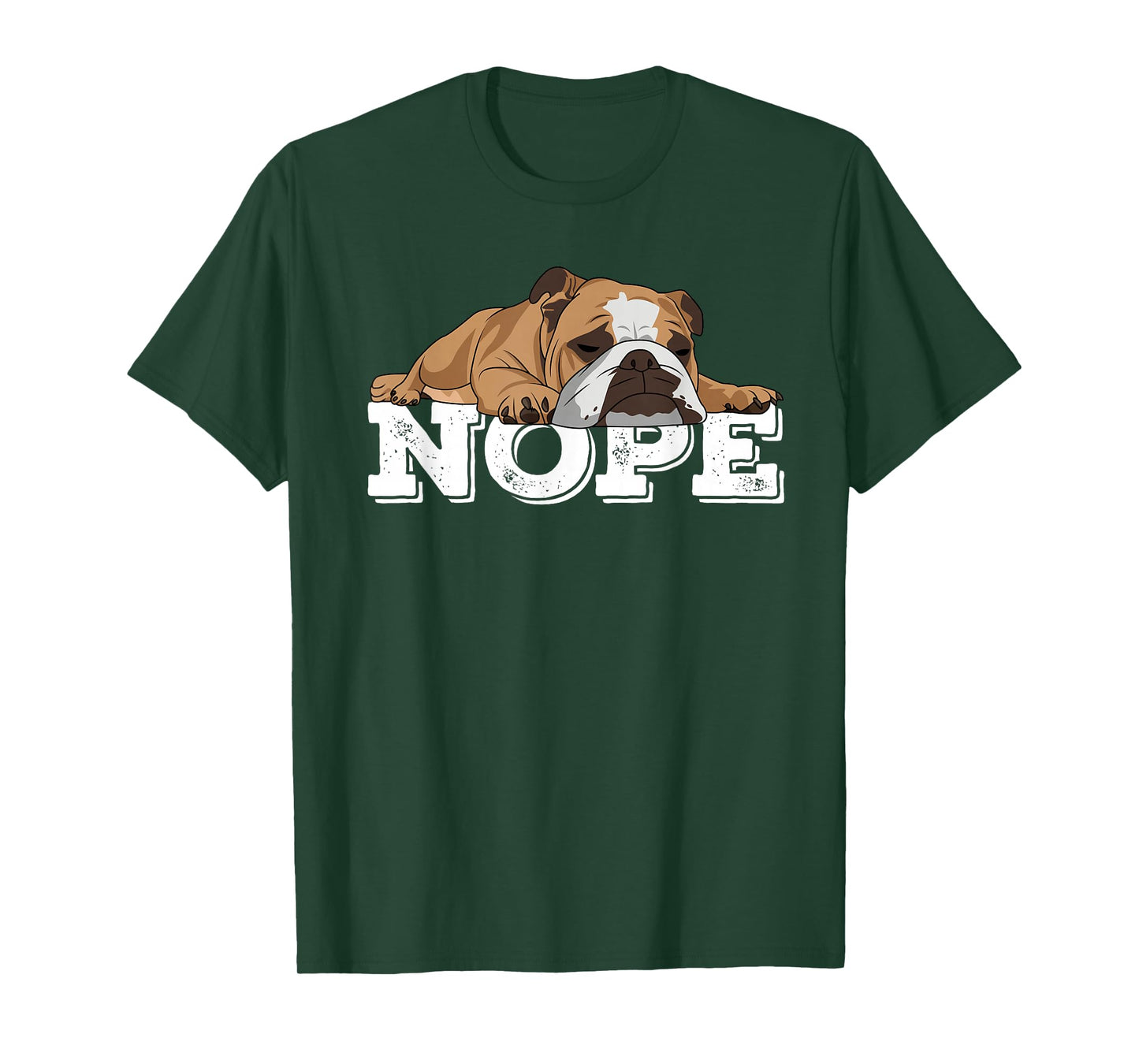 Nope Lazy English Bulldog Dog Lover T-Shirt
