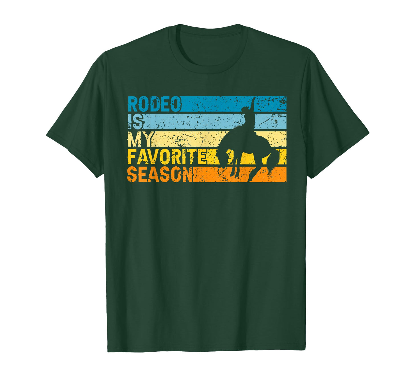 Rodeo Is My Favorite Season Retro Rodeo Cowboy T-Shirt