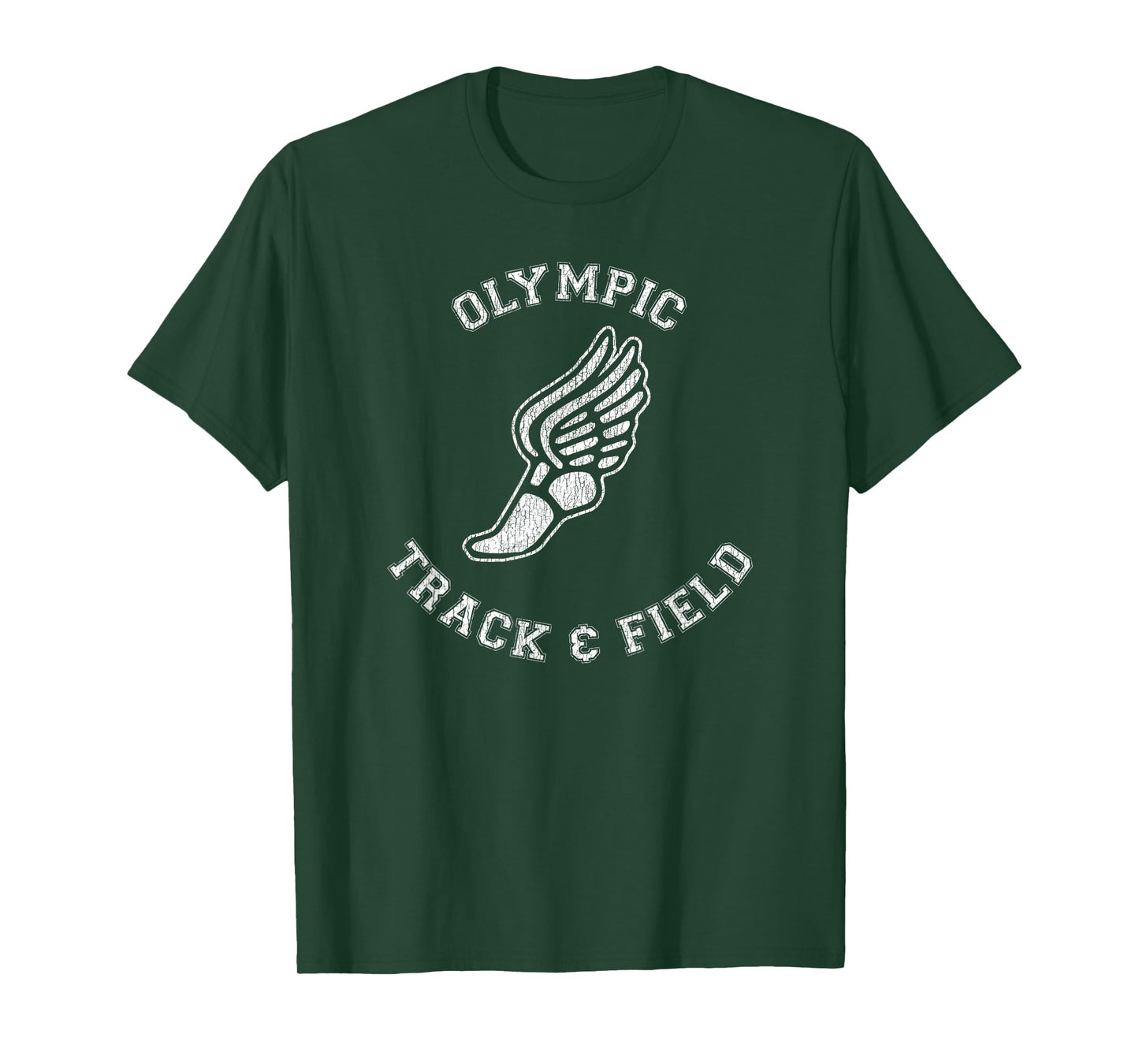 Olympic Track & Field Distressed Retro Classic 80s T-Shirt