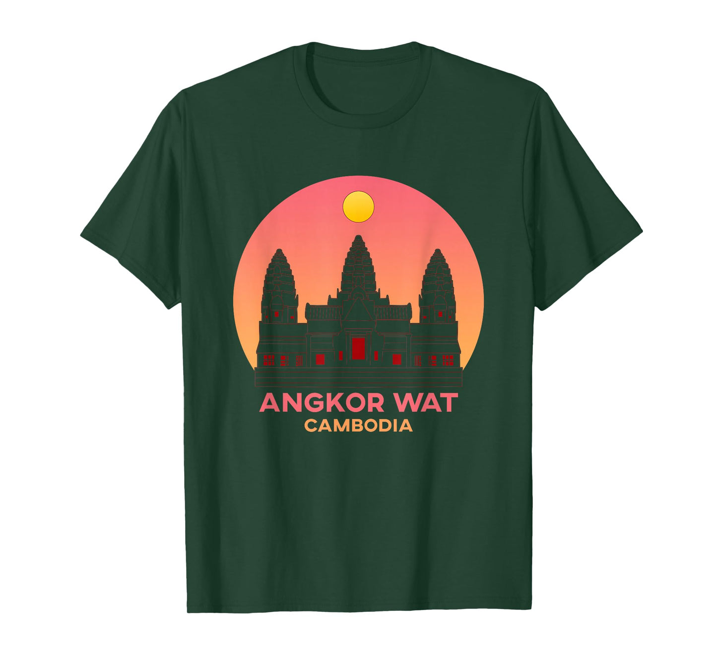 Cambodia Cambodian Khmer Sunset Angkor Wat T-Shirt