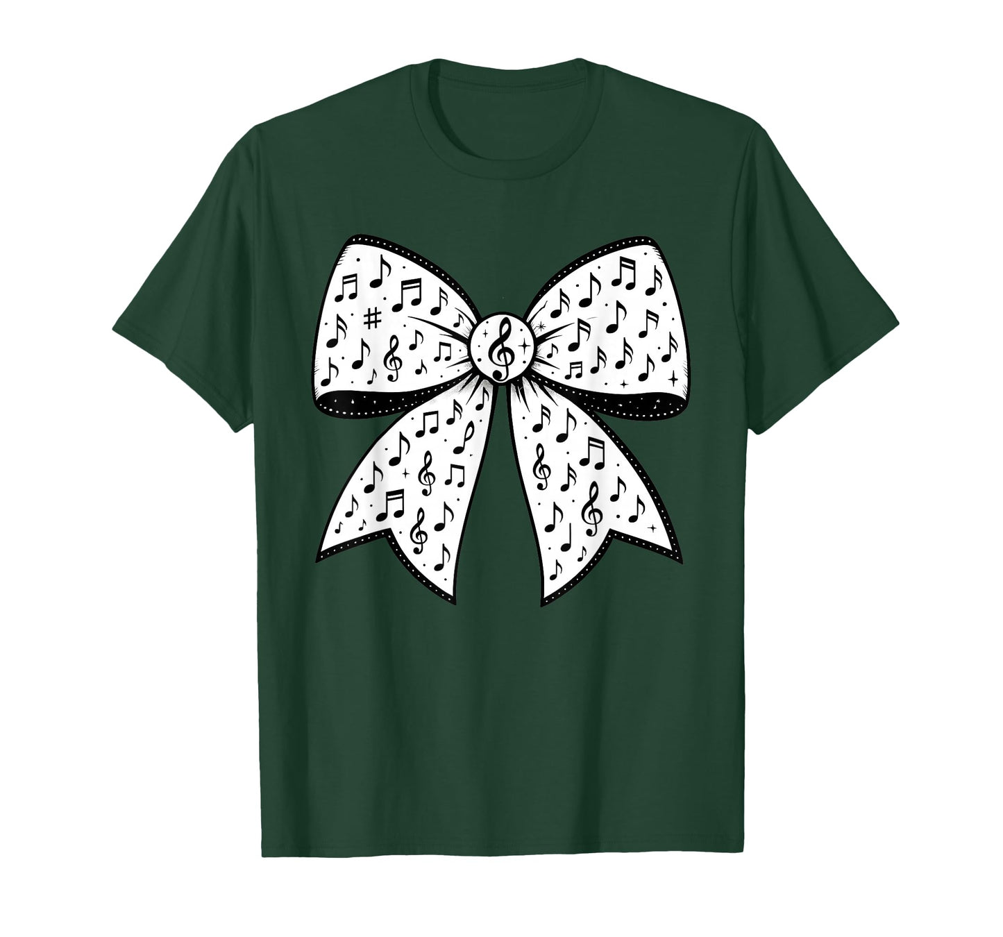 Music Notes Coquette Bow Music Teacher School Musician Band T-Shirt