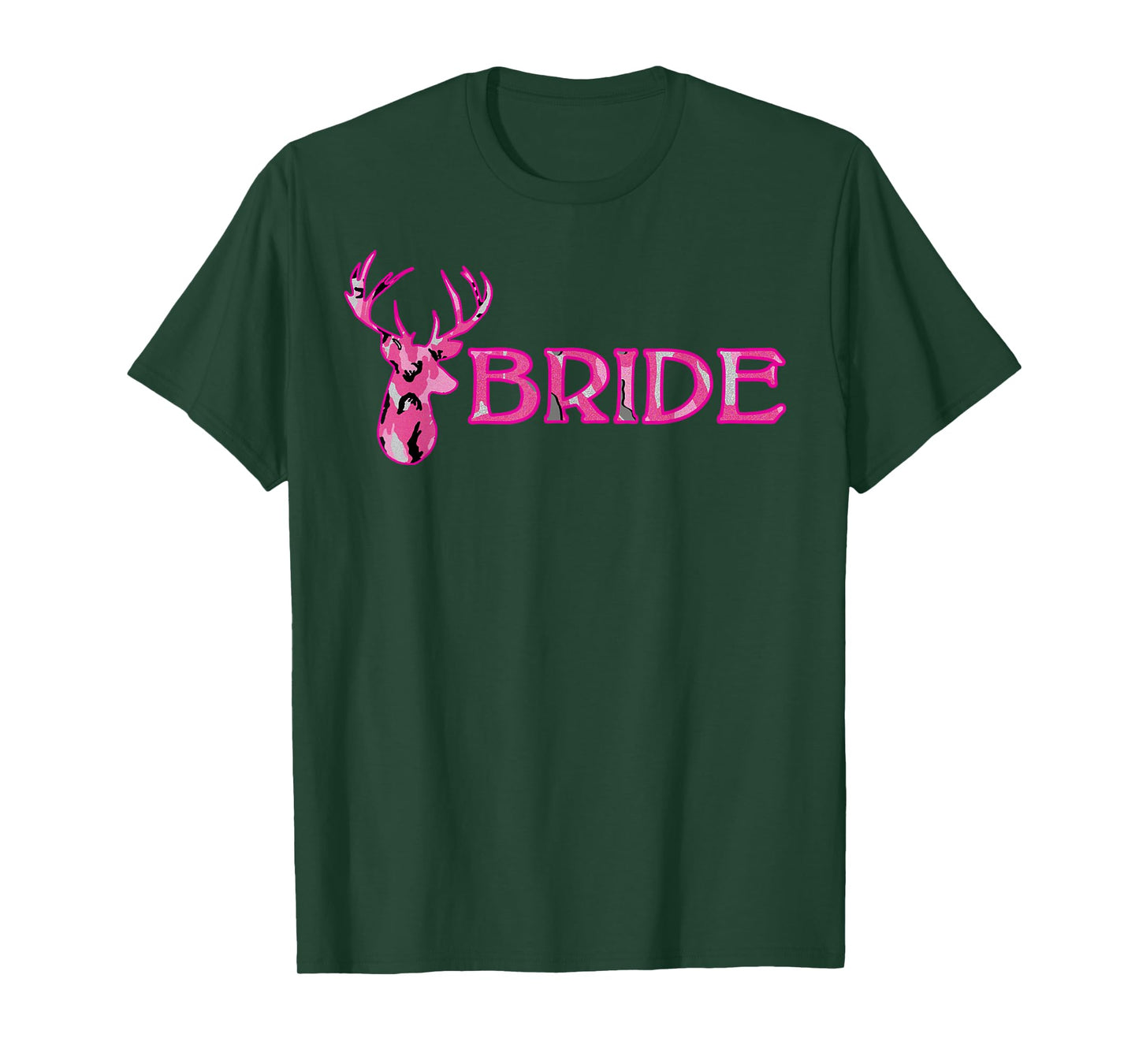 Wedding Bachelorette Deer Camouflage Bride T-Shirt T-Shirt