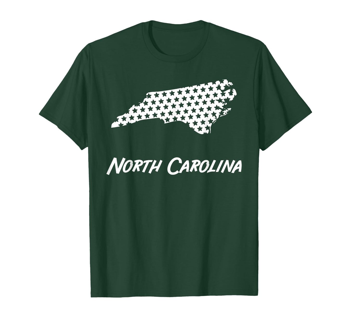 North Carolina USA State Outline Stars Vintage Retro Design T-Shirt