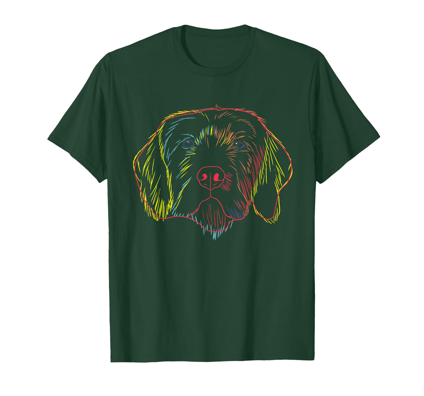 Colourful Dog Pudelpointer Men Women Girls Kids T-Shirt
