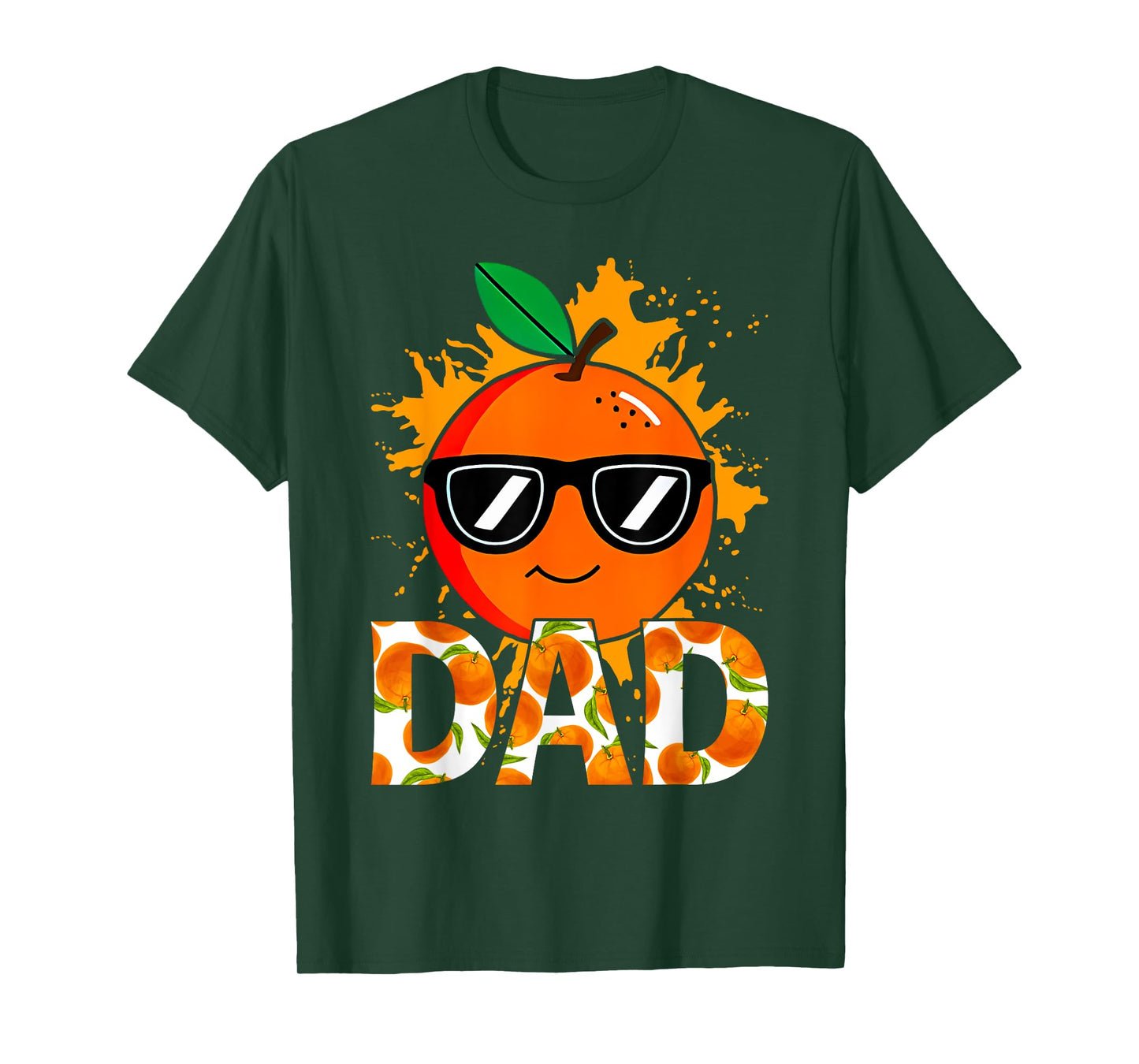 Dad of The Little Cutie Baby Shower Orange 1st Birthday T-Shirt