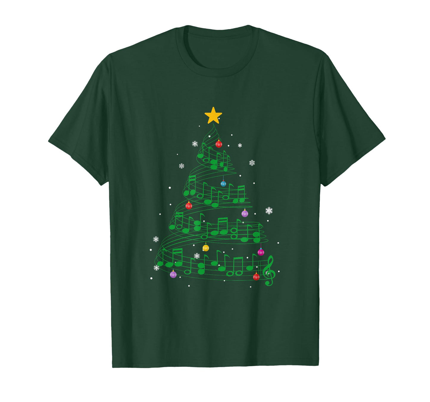 Music Note Tree Christmas Tree Gift T-Shirt