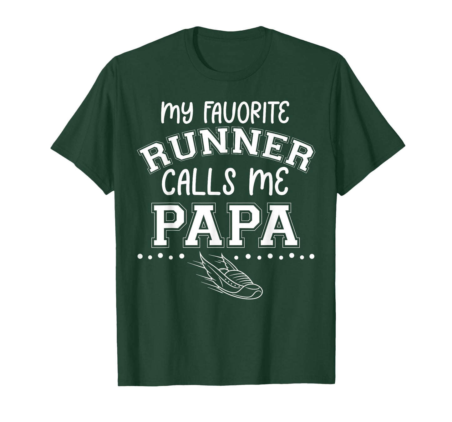 Proud Running Grandpa My Favorite Runner Calls Me Papa Dad T-Shirt