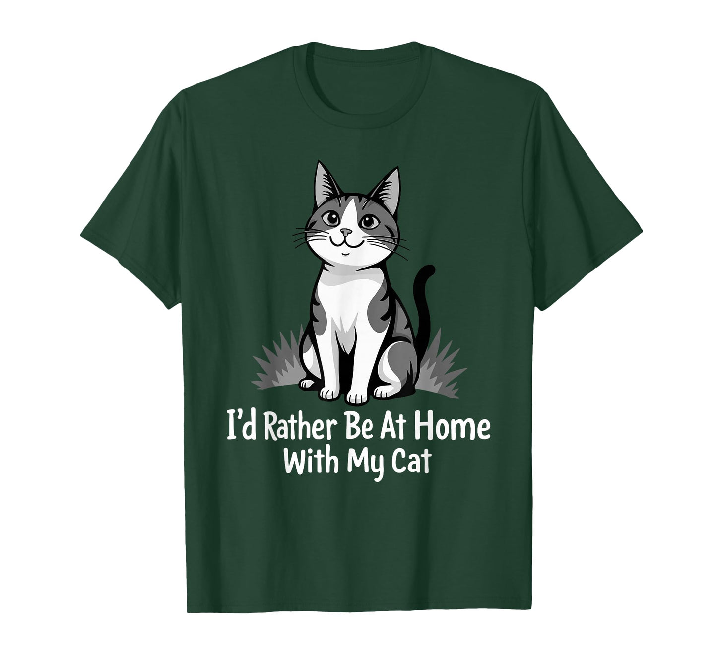 I'd Rather Be at Home with My Cat T-Shirt