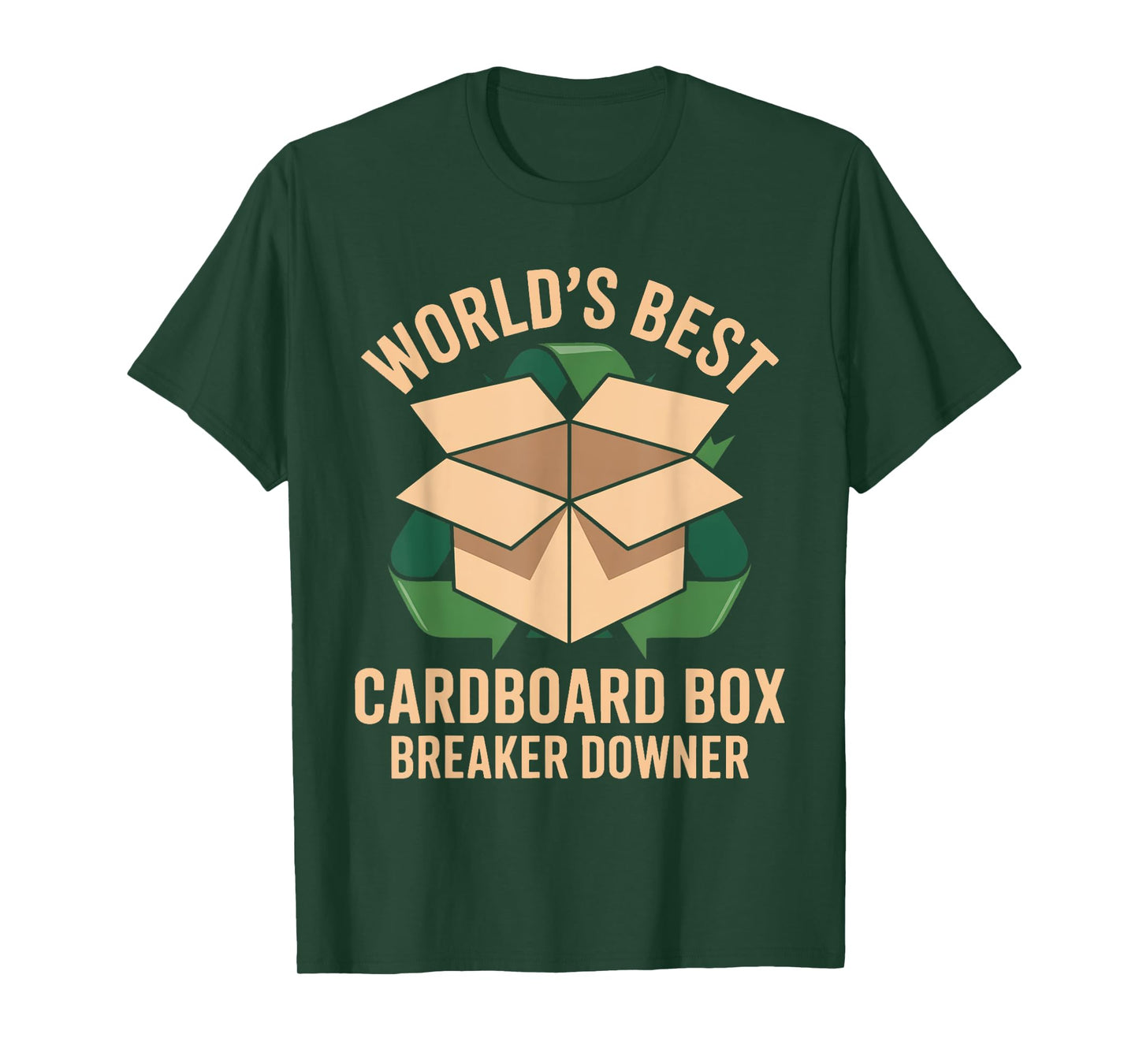 Funny Cardboard Box Breaker Downer Sarcastic Recycling Hero T-Shirt