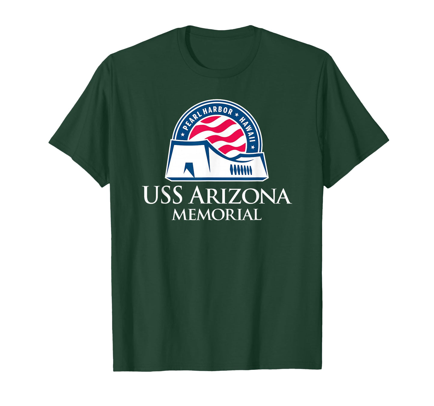 USS Arizona Memorial White Lettering T-Shirt