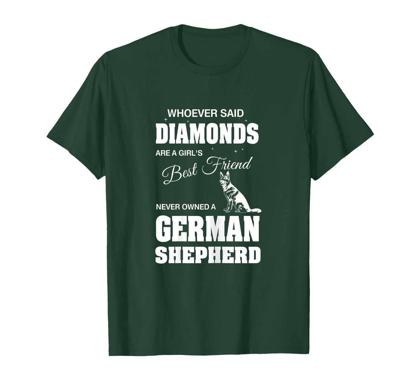 A girls German Shepherd Woman Ladies T-Shirt T-Shirt