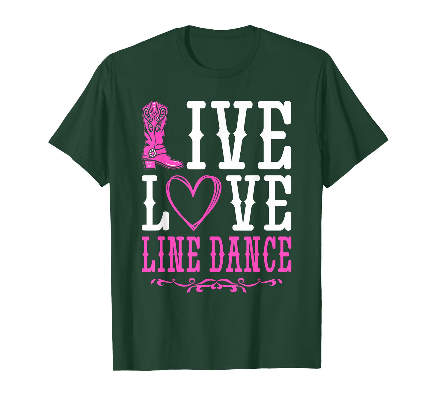 Line Dancing Country Western Live Love Line Dance T-Shirt