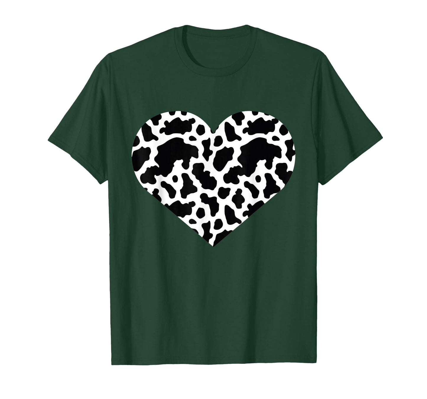 Cow Heart Pattern Funny Graphic T-Shirt