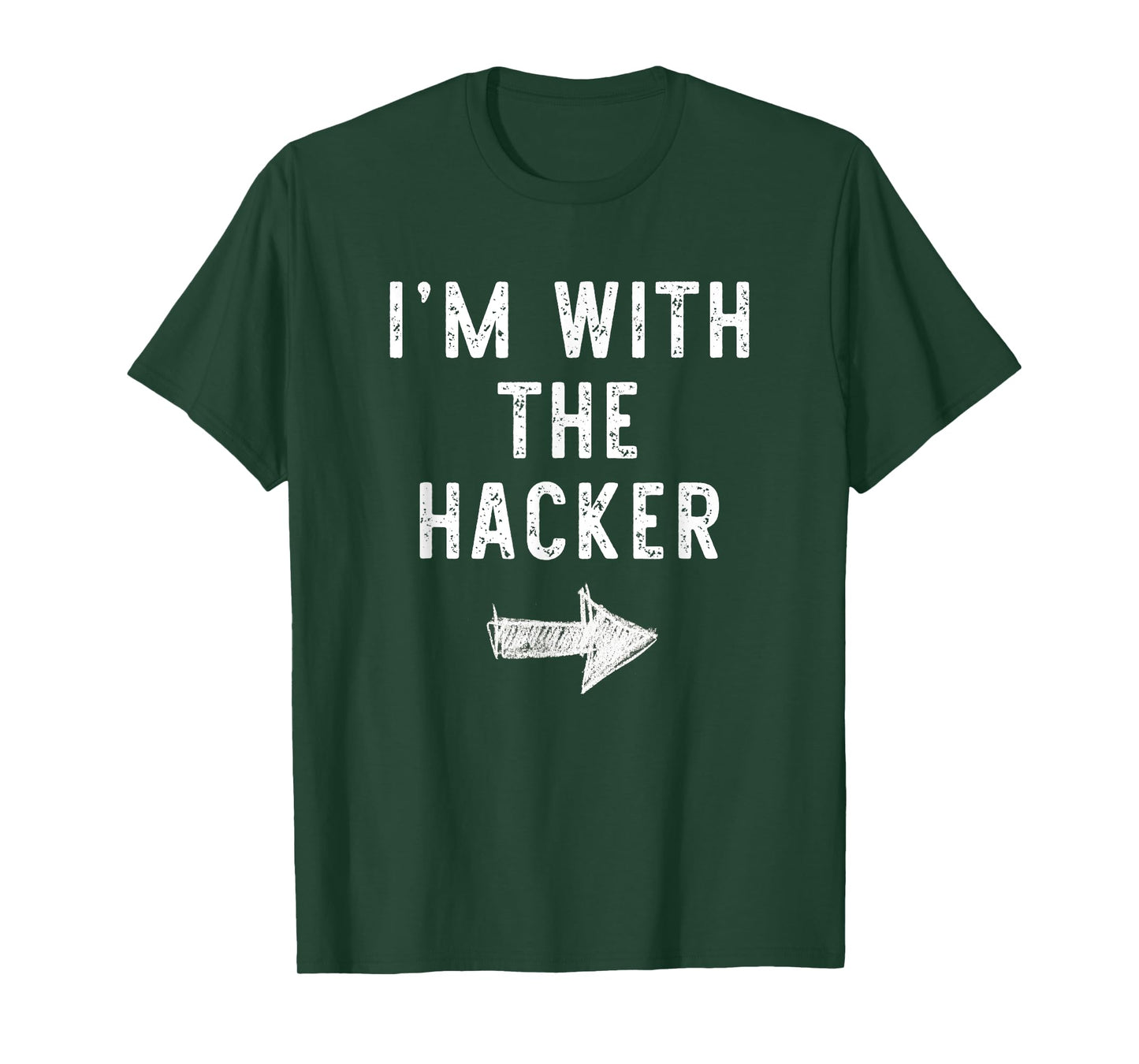 I'm With The Hacker Costume Halloween Matching Couple T-Shirt