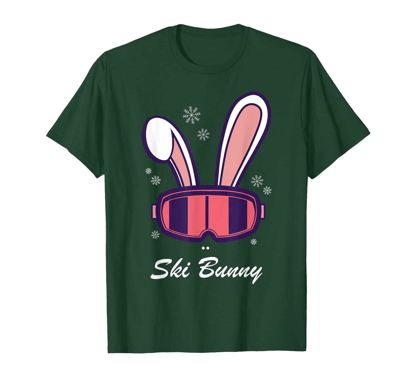 Funny Snowboard Ski Face Funny Ski Bunny T-Shirt