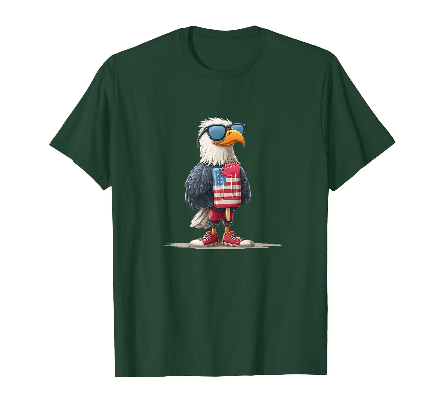 Bold Shades Eagle with Ice Cream Costume for Boys and Girls T-Shirt