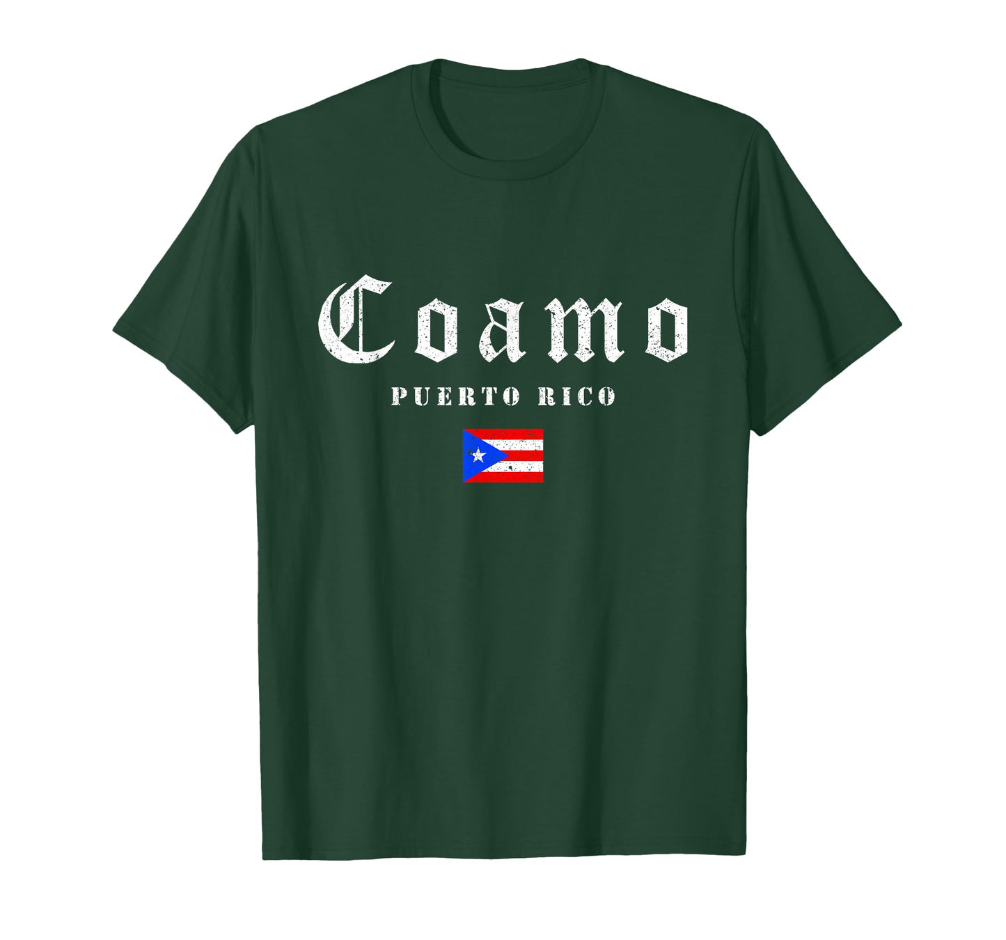 Vintage Coamo Puerto Rico Flag Pride Home Root Travel T-Shirt