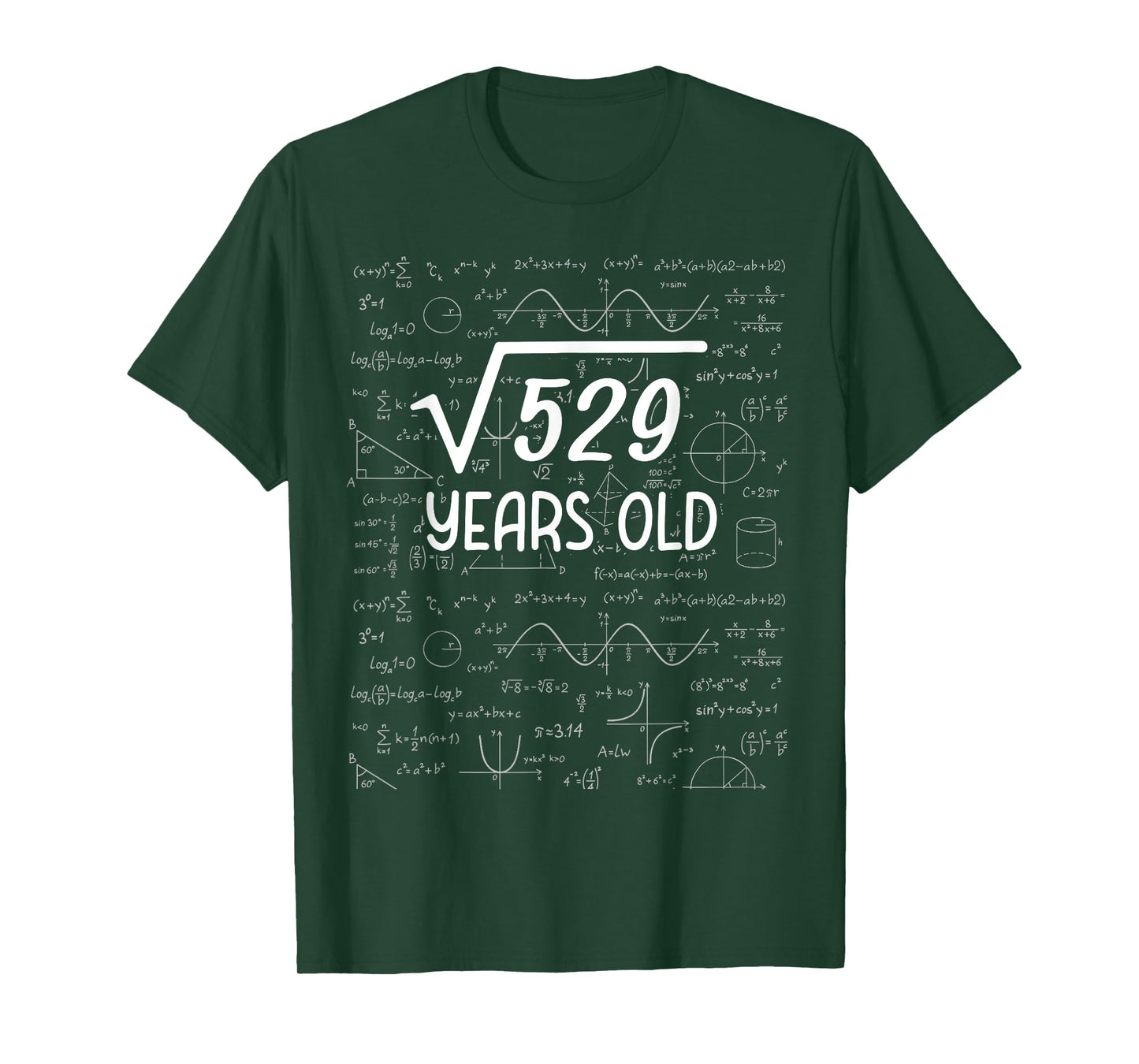 Square Root Of 529 23rd Birthday 23 Year Old Gifts Math Bday T-Shirt