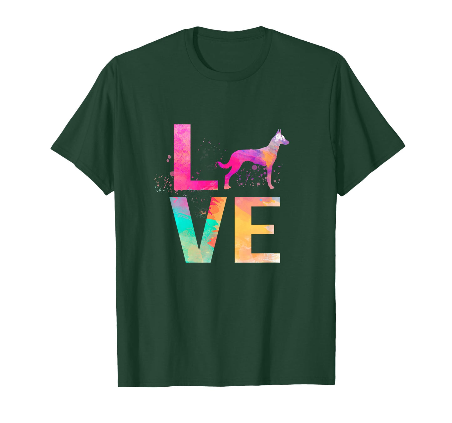 Colorful Belgian Malinois Dog Mom Gifts Belgian Malinois T-Shirt