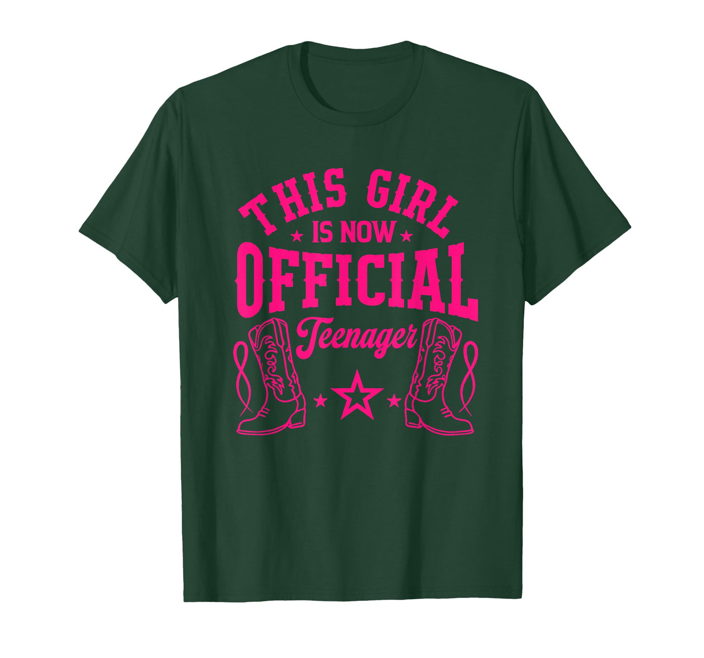 Official Teenager Western 13th Birthday Cowgirl 13 Yrs Old T-Shirt