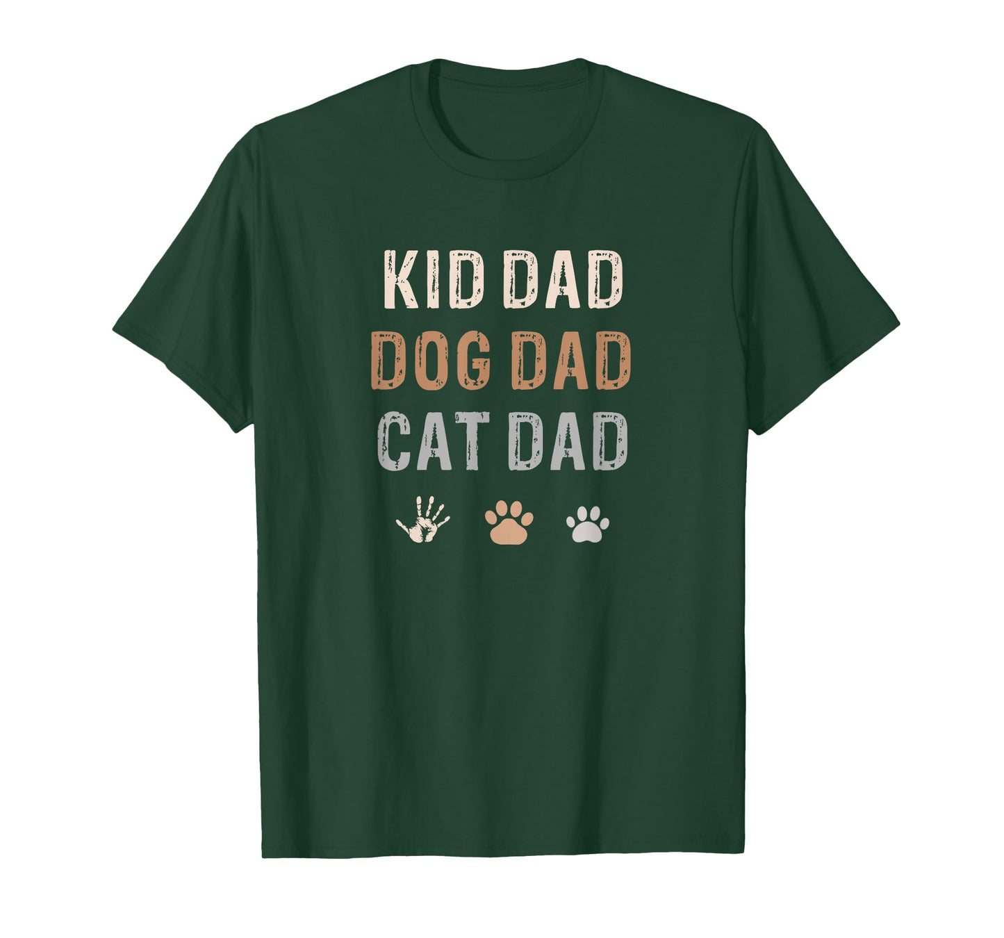 Funny Kid, Dog, Cat Dad Shirt Fur Papa Parent Father's Day T-Shirt