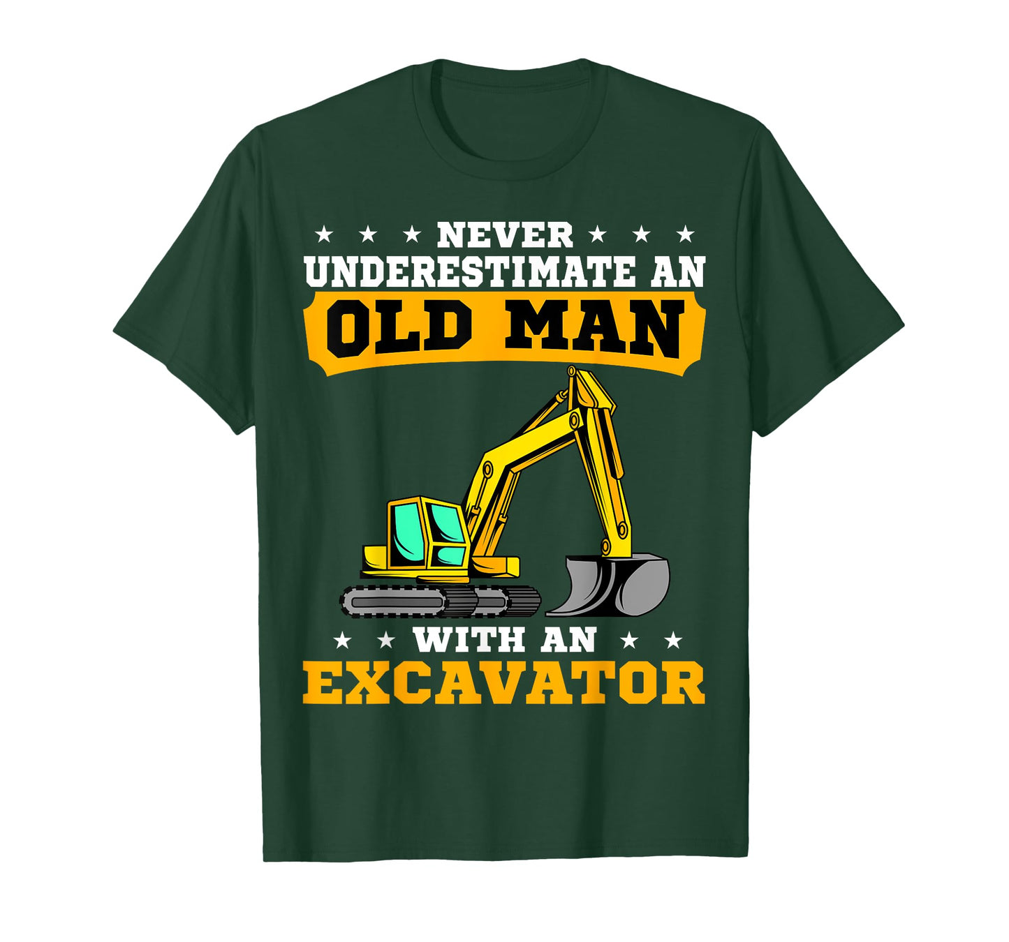 Heavy Equipment Operator Excavator Grandpa Grandfather T-Shirt