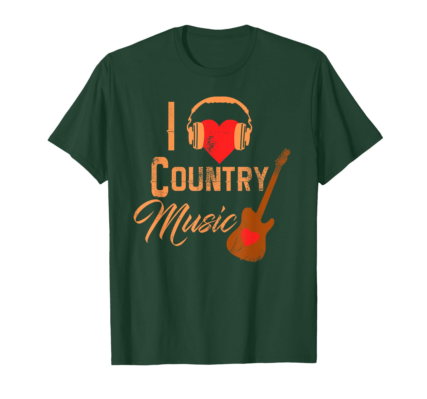 I Love Country Music Shirt Heart Design Country Western Tee T-Shirt
