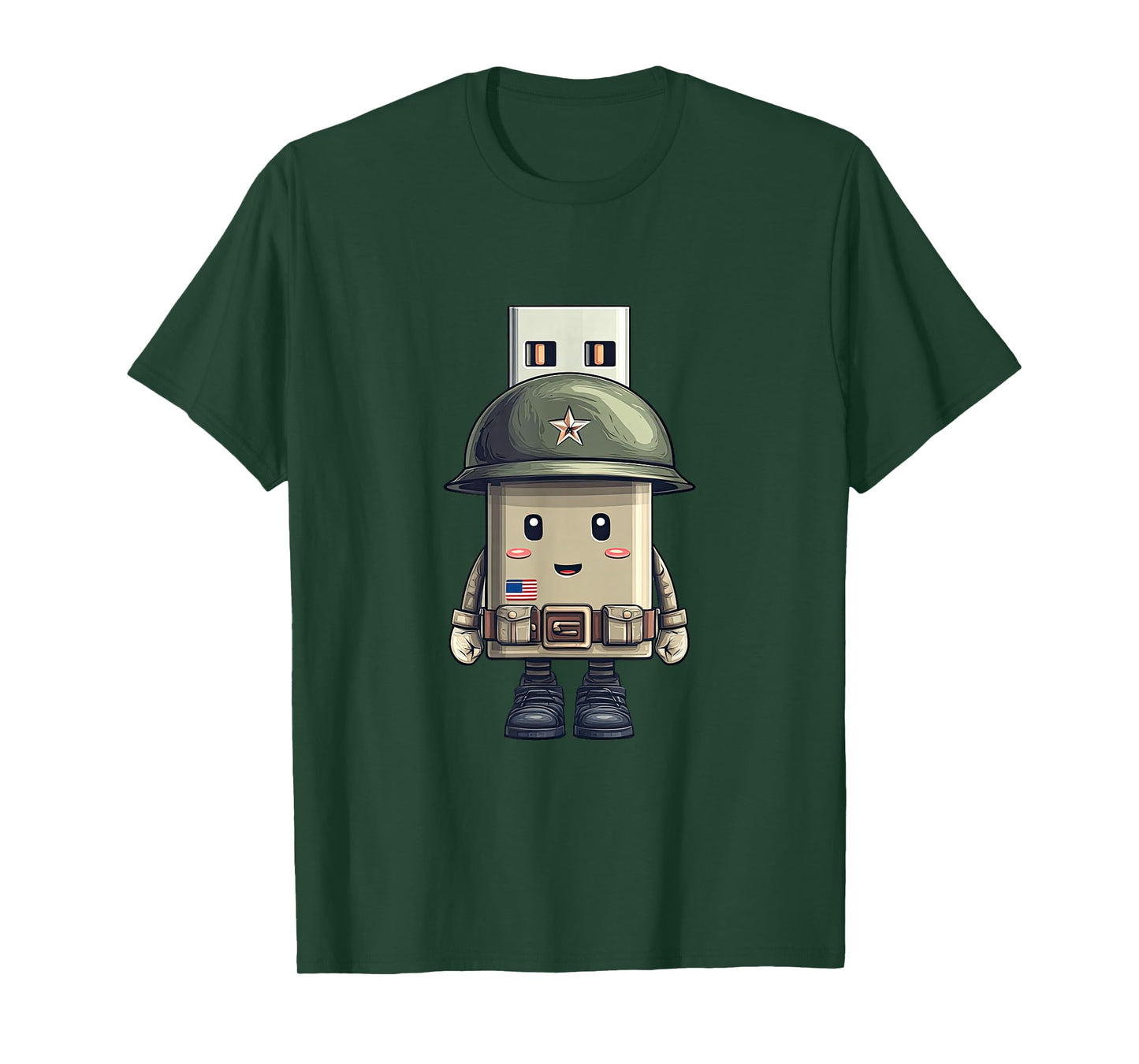 Nice USB in Military Look T-Shirt