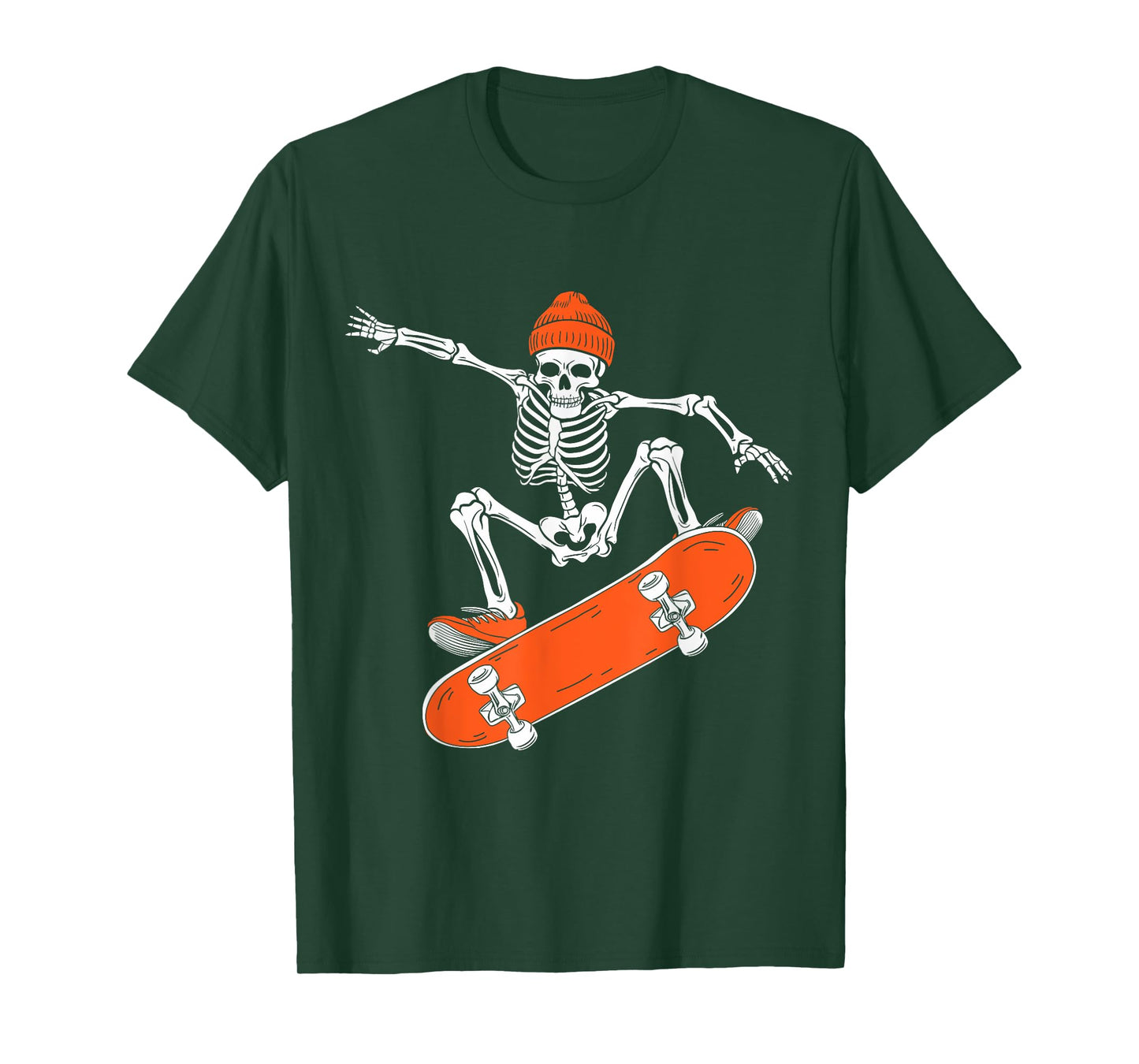 Skateboarding Skeleton Riding Skateboard Halloween Skater T-Shirt
