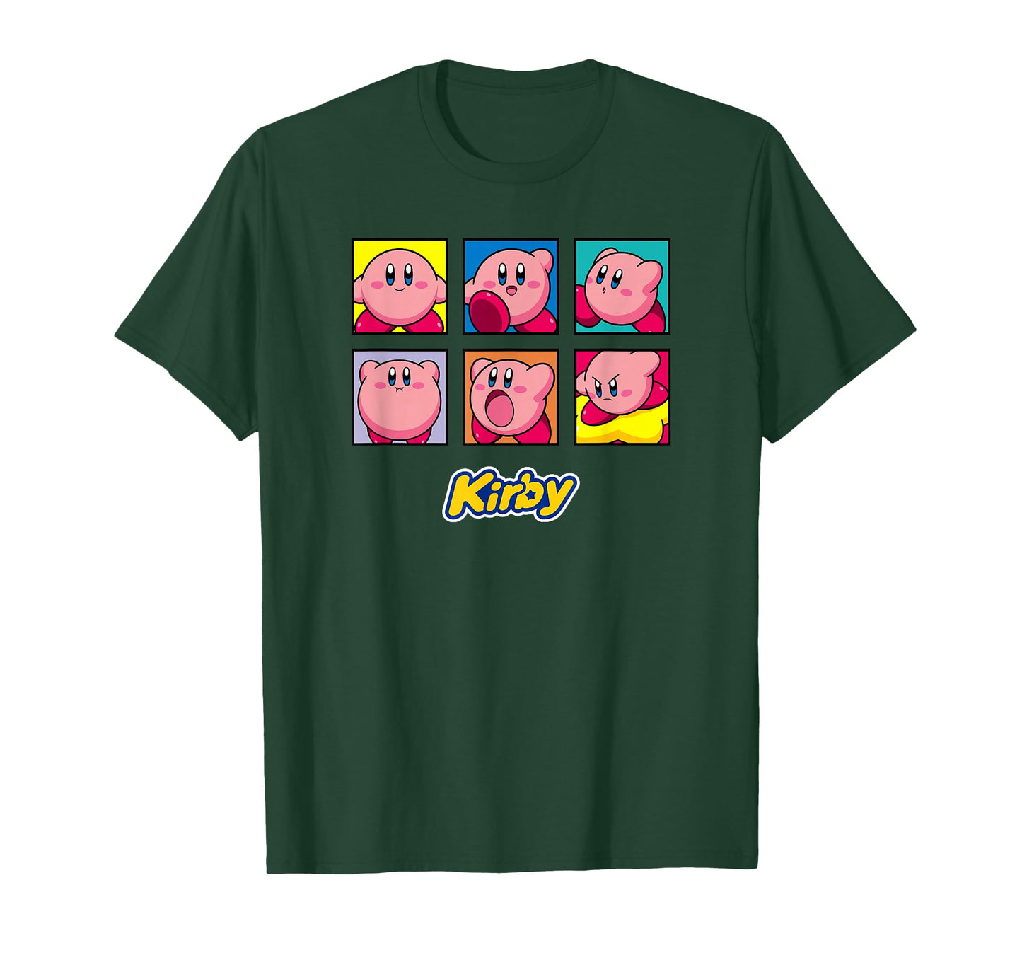 Kirby Vintage Panel Collage Poster T-Shirt - Unisex-Kids - Black - Small