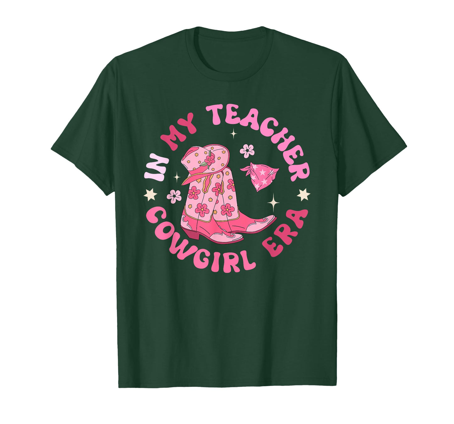 In My Teacher Cowgirl Era Pink Western Howdy Back To School T-Shirt