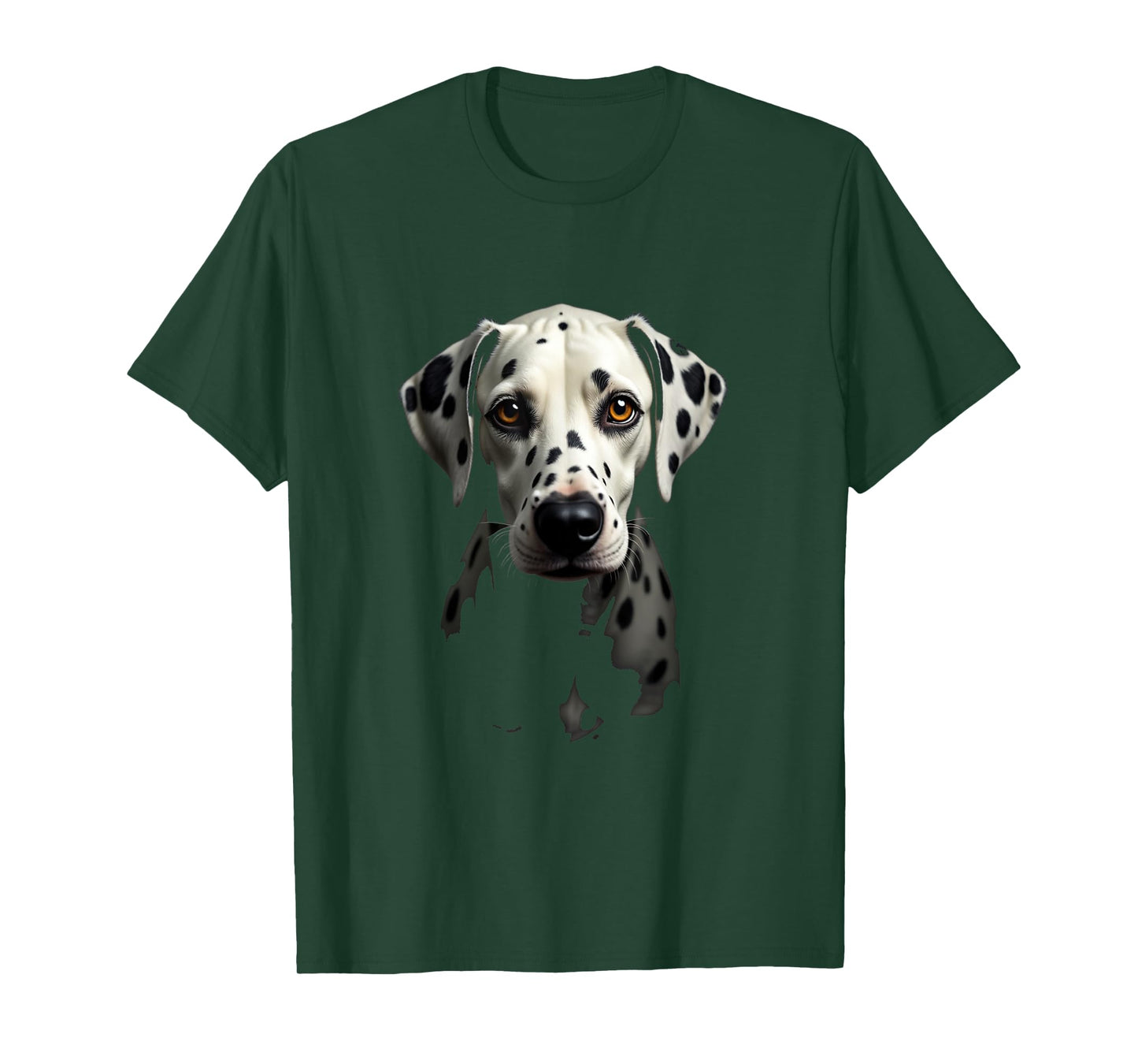 Black Dalmatian Dog Dalmatian Face T-Shirt
