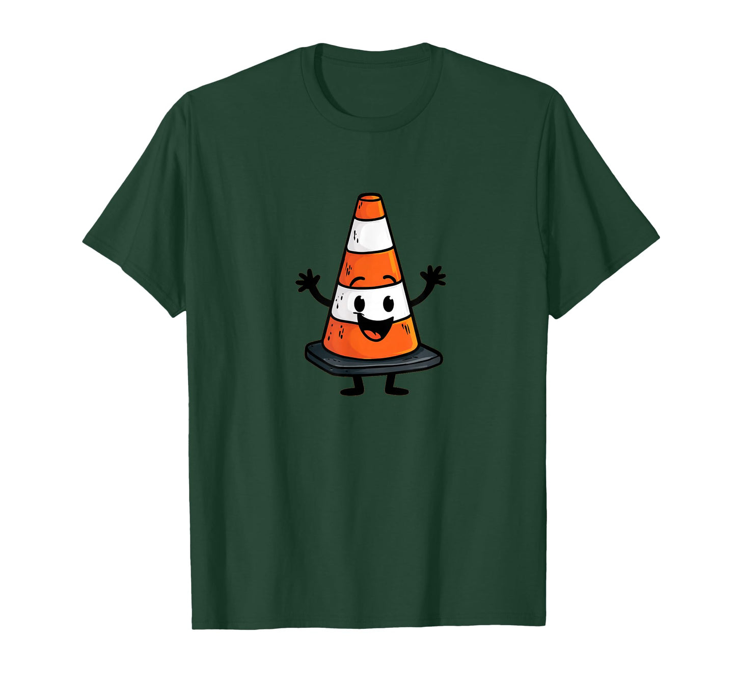 Happy Traffic Cone Look for Man and Woman T-Shirt