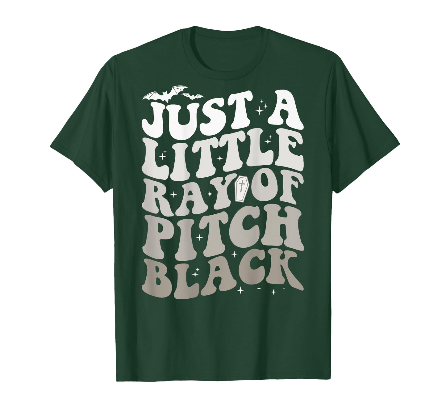 Just A Little Ray Of Pitch Black Witch Halloween ON BACK T-Shirt