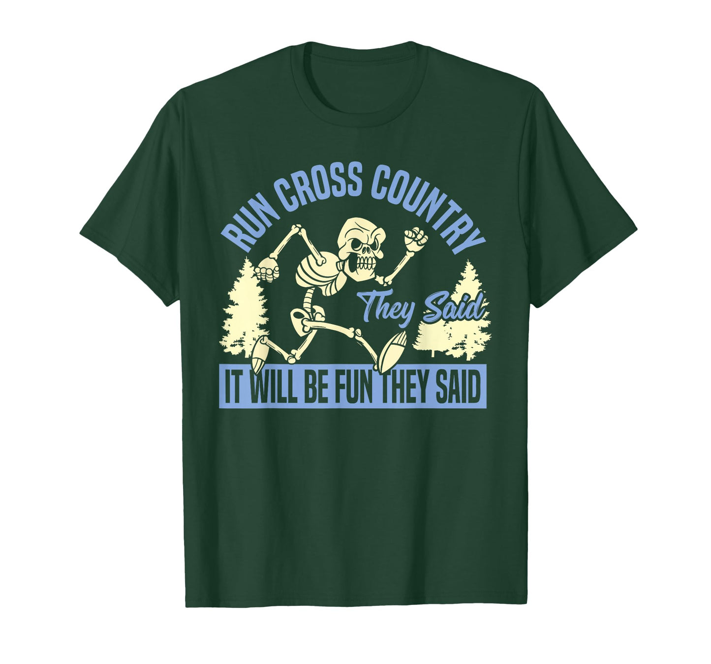 Cross Country Running Skeleton XC Runner T-Shirt