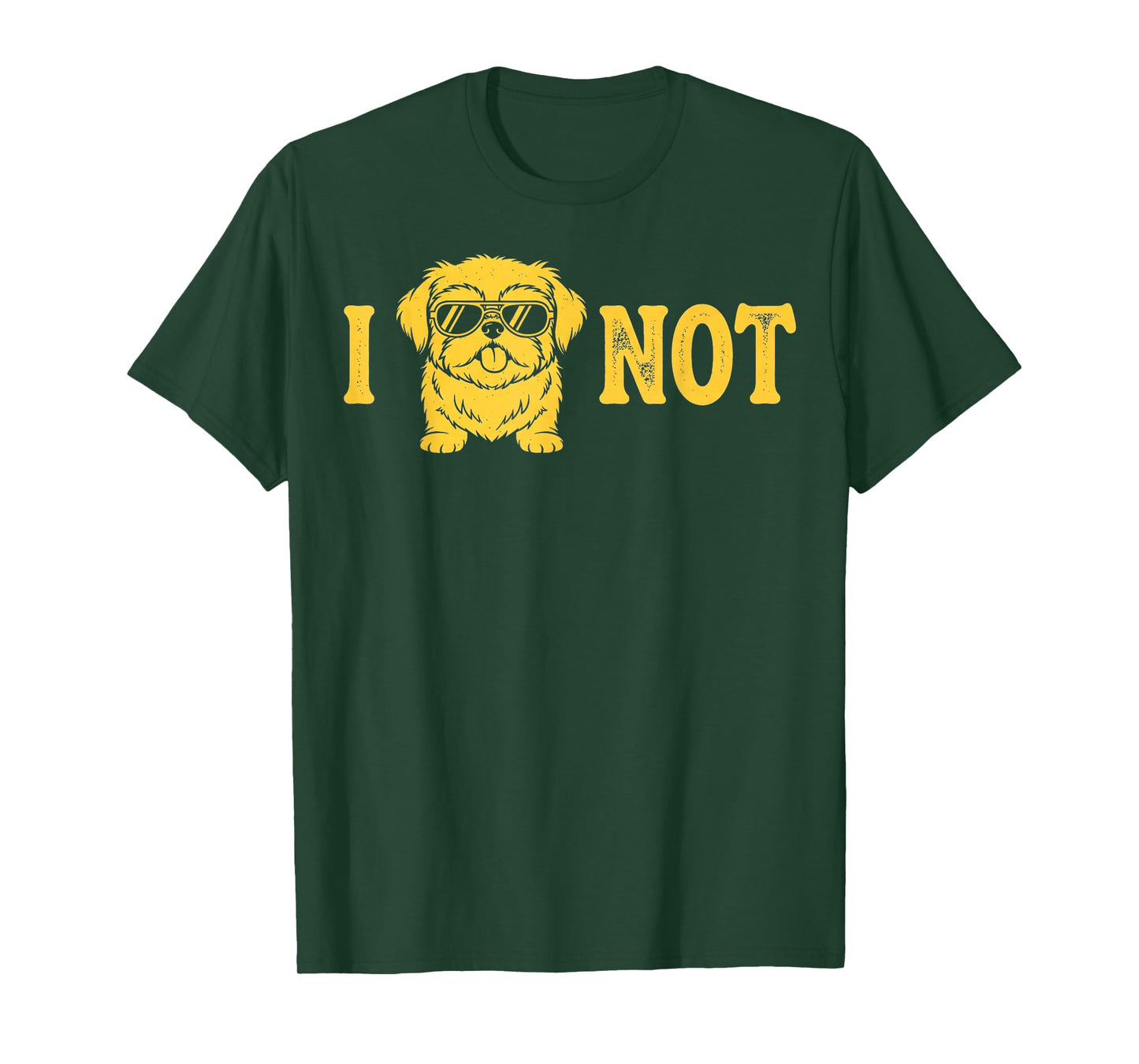 Cute Shih Tzu Not Kawaii Dog Vintage Graphic Tee Men T-Shirt