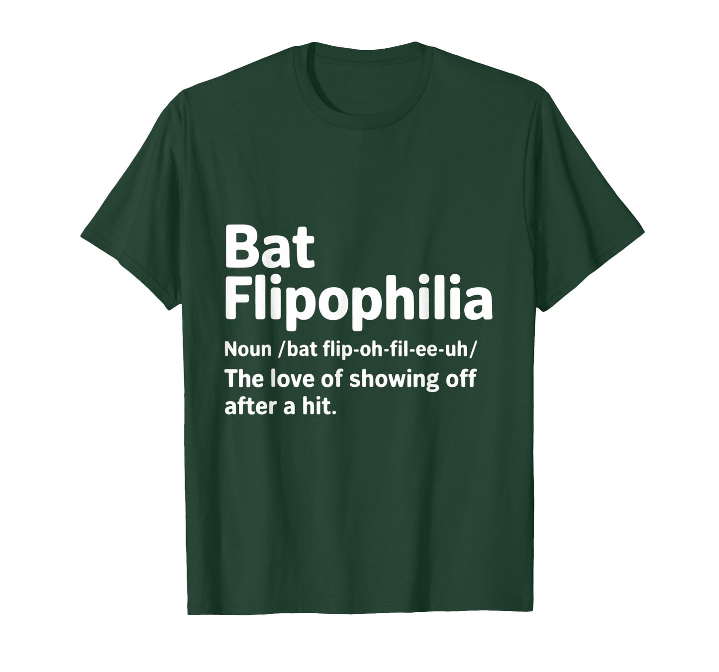 Definition Bat Flipophilia Glove Pitcher Catcher Baseball T-Shirt