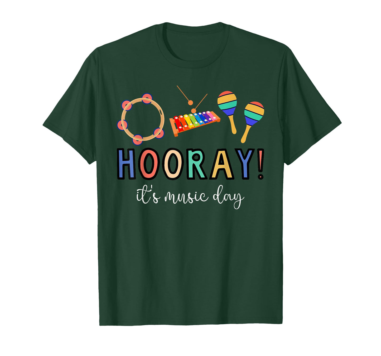 Hooray It's Music Day Music Lover Appreciation Music Teacher T-Shirt