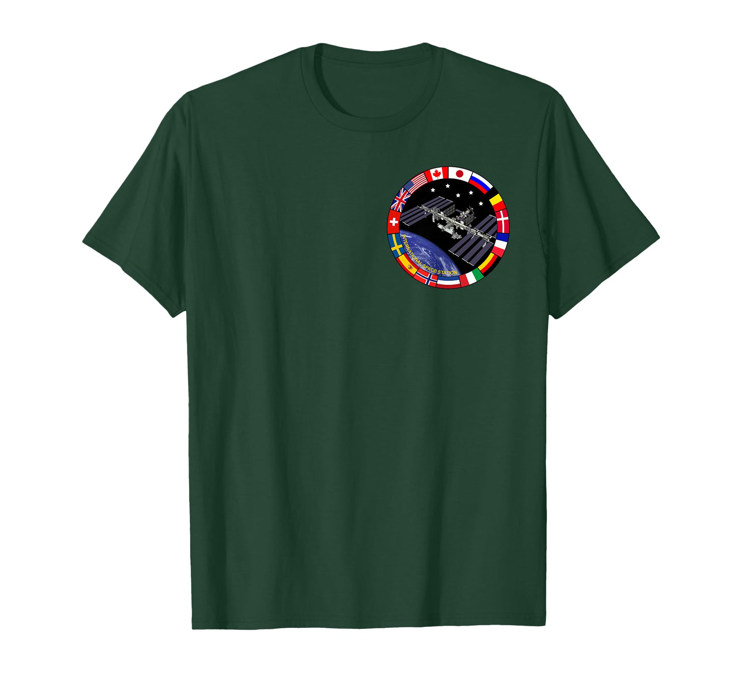 International Space Station T-Shirt NASA ISS Pocket Logo T-Shirt