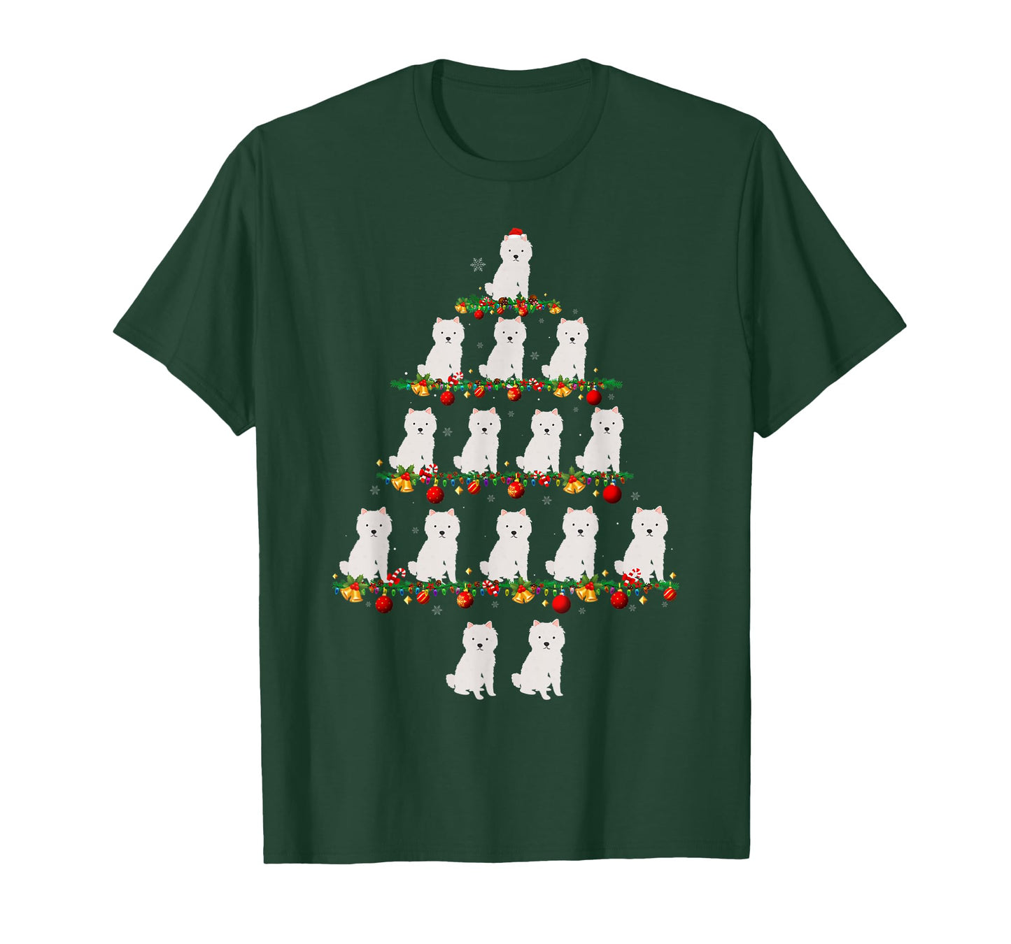 Family Pajama Sets Christmas American Eskimo Dog Xmas Tree Men Women Kids T-Shirt