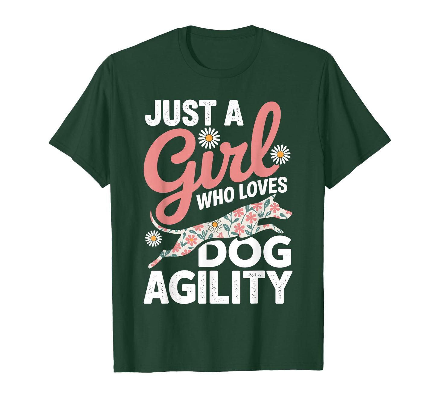 Dog Agility Art for Women Girls Dog Training Dog Agility T-Shirt