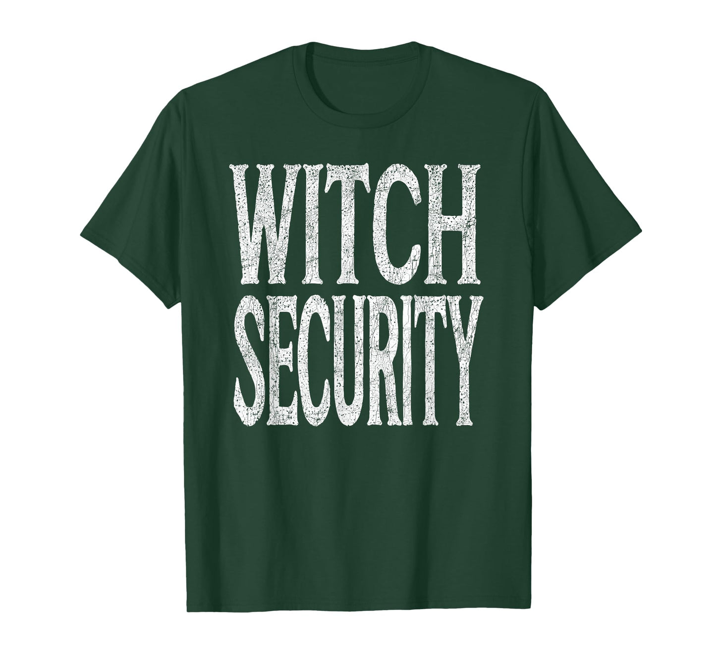 Witch Halloween Costumes Unisex-Adult Black Short Sleeve T-Shirt, Small, Witch Security