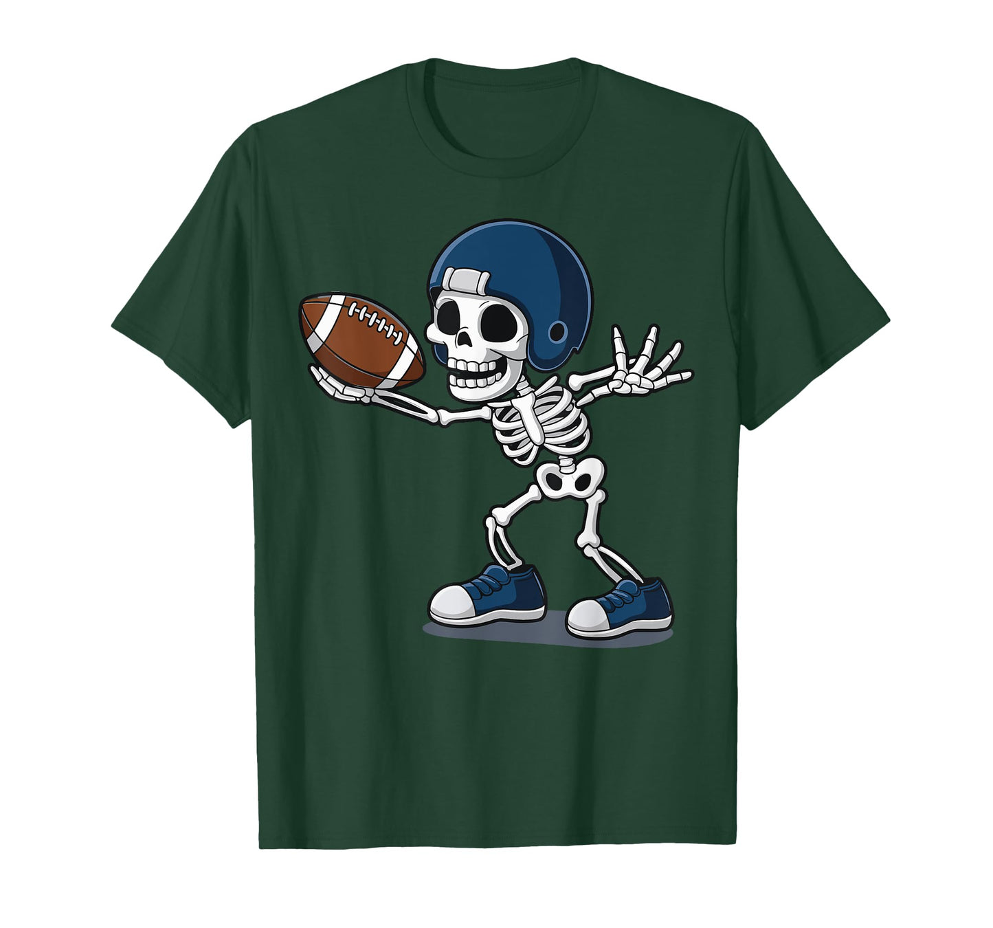 Skeleton Playing Football T-Shirt