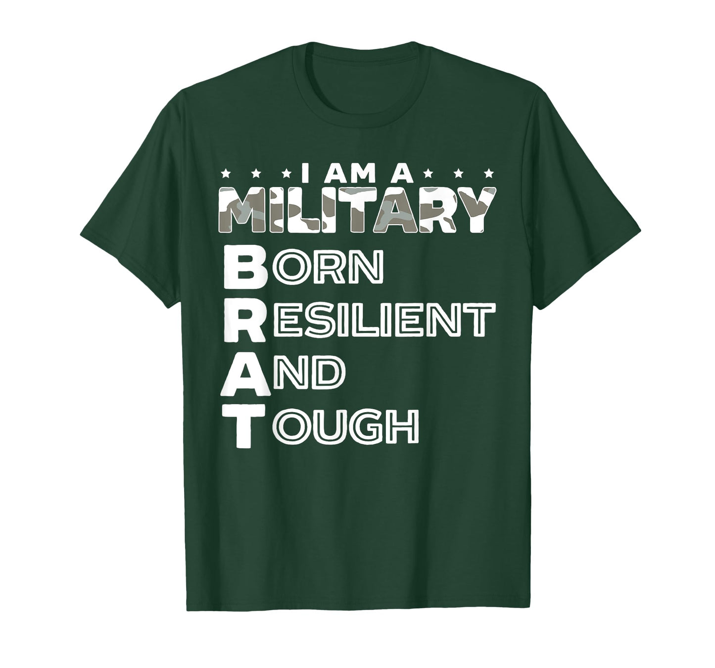 I Am A Military Brat Veteran Soldier Military Child Month T-Shirt