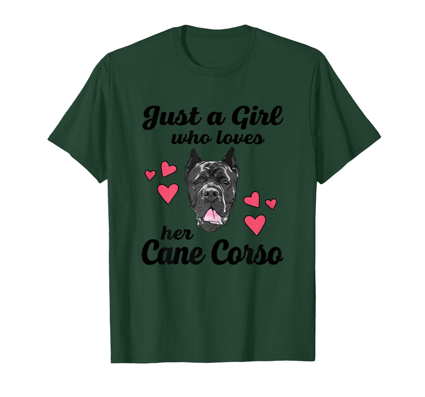 Just A Girl Who Loves Her Cane Corso Funny Dog Mom Womens T-Shirt