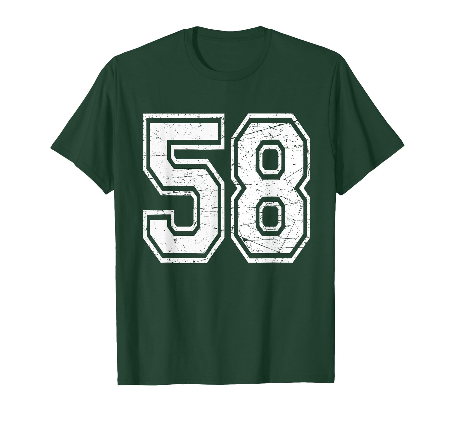 Number 58 Varsity Sports Team Jersey 58th Birthday T-Shirt