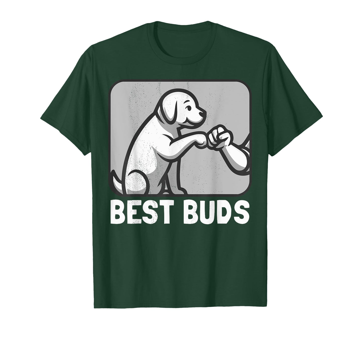 Dog with fist bump. Best buds. T-Shirt