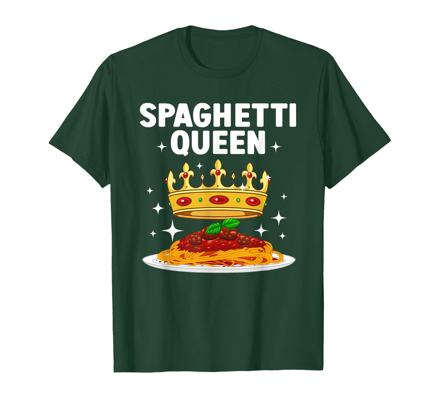 Best Spaghetti Queen Design For Women Girls Spaghetti Lovers T-Shirt